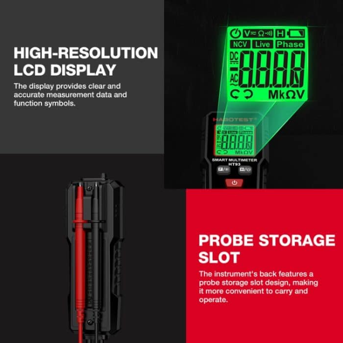 HABOTEST HT93 Phasenfolgeerkennung Intelligentes Anti-Burn-In Vollautomatisches Multimeter, HT93 – Bild 12