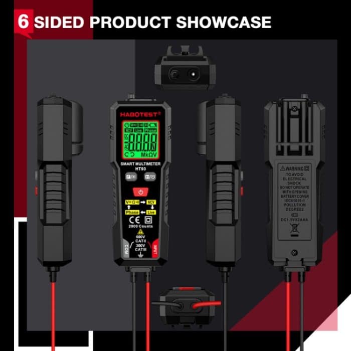 HABOTEST HT93 Phasenfolgeerkennung Intelligentes Anti-Burn-In Vollautomatisches Multimeter, HT93 – Bild 3