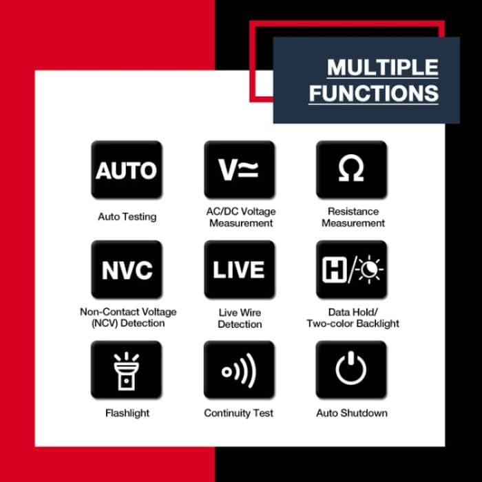 HABOTEST HT93 Phasenfolgeerkennung Intelligentes Anti-Burn-In Vollautomatisches Multimeter, HT93 – Bild 4