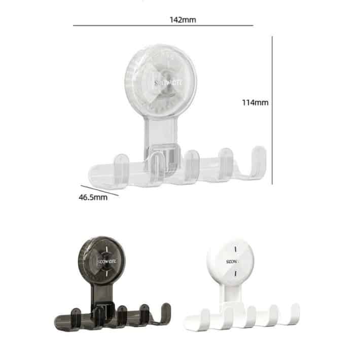 Multifunktionaler Haushalts-Saugnapf-Haken, Aufbewahrungsregal, spurloser Klebehaken – Bild 2