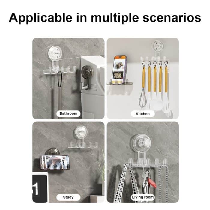 Multifunktionaler Haushalts-Saugnapf-Haken, Aufbewahrungsregal, spurloser Klebehaken – Bild 8