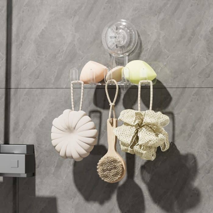 Multifunktionaler Haushalts-Saugnapf-Haken, Aufbewahrungsregal, spurloser Klebehaken – Bild 9