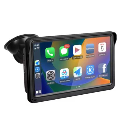 Tragbarer 7-Zoll-CarPlay-Monitor mit Bluetooth 5.0, Display, Display + Camera