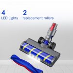 Für Dyson V6 / V7 / V8 / V10 / V11 / V15, weiche Samt-Bodenbürste und Direktantriebs-Rollenset mit LED-Licht – Bild 3