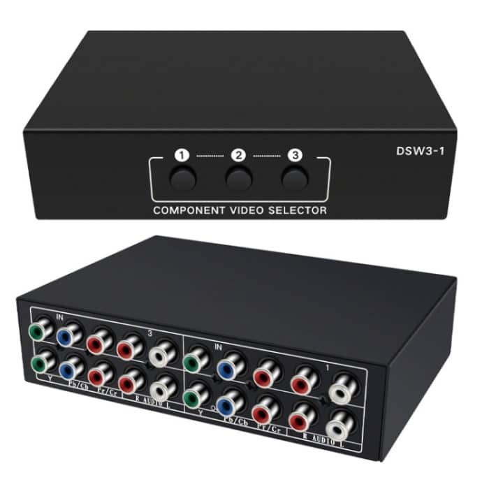 3-Eingang 1-Ausgang Komponenten-Video-Selektor YPbPr Video-Umschaltbox – Bild 2