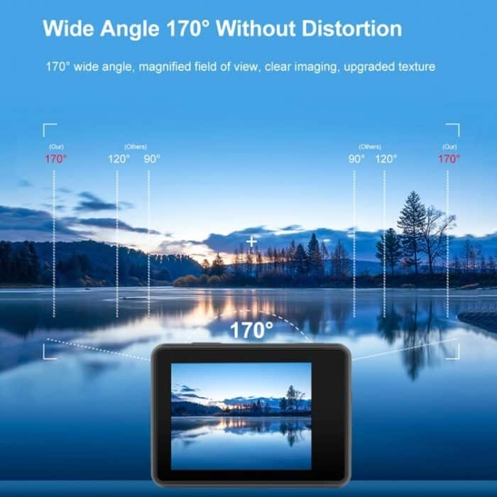 5K/30FPS WIFI HD Anti-Shake Remote Touch Dual-Screen IP68 wasserdichte Sportkamera, Microphone Version – Bild 9