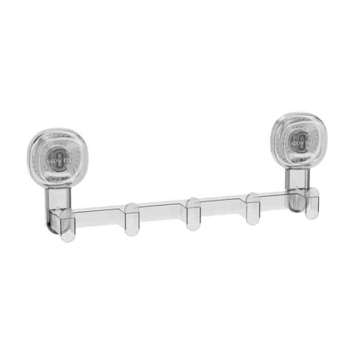 Multifunktionaler Saugnapfhaken, stanzfrei, spurloser Klebehaken, Aufbewahrungsregal, White, Transparent, Gray – Bild 1