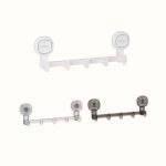 Multifunktionaler Saugnapfhaken, stanzfrei, spurloser Klebehaken, Aufbewahrungsregal, White, Transparent, Gray – Bild 2