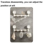 Multifunktionaler Saugnapfhaken, stanzfrei, spurloser Klebehaken, Aufbewahrungsregal, White, Transparent, Gray – Bild 3