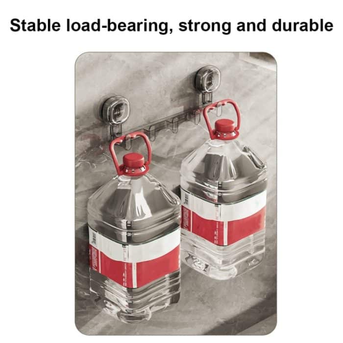 Multifunktionaler Saugnapfhaken, stanzfrei, spurloser Klebehaken, Aufbewahrungsregal, White, Transparent, Gray – Bild 4