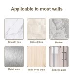 Multifunktionaler Saugnapfhaken, stanzfrei, spurloser Klebehaken, Aufbewahrungsregal, White, Transparent, Gray – Bild 6