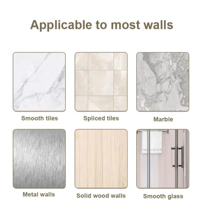 Multifunktionaler Saugnapfhaken, stanzfrei, spurloser Klebehaken, Aufbewahrungsregal, White, Transparent, Gray – Bild 6