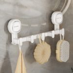 Multifunktionaler Saugnapfhaken, stanzfrei, spurloser Klebehaken, Aufbewahrungsregal, White, Transparent, Gray – Bild 7