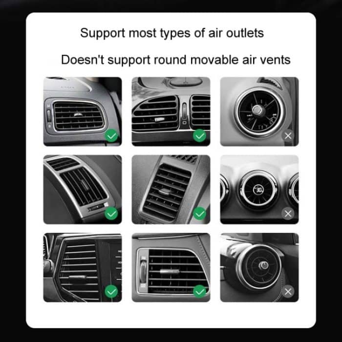 Auto Snap-On Air Vent Schwerkraft Handy Navigation Spiegel Halter – Bild 9