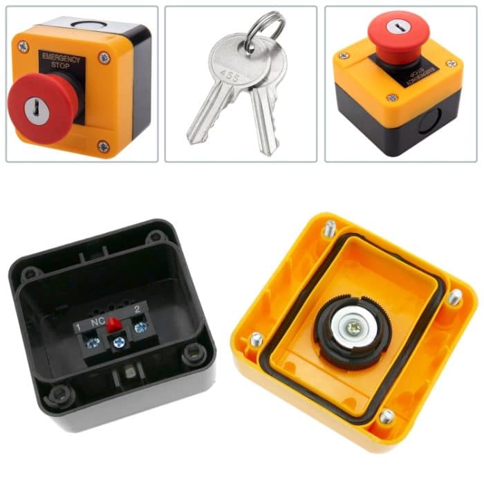 Not-Aus-Schalter für hohe Aufzugsgrubenplattformen mit unterem Kasten + Schlüssel, With Key – Bild 6