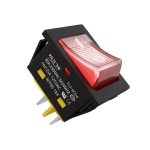 FILM 220V 30A Split Staubdicht Boot-typ Schalter Mit Licht, No Waterproof 4 Pin 2 Gear Red Light, No Waterproof 4 Pin 2 Gear Yellow Light, No Waterproof 4 Pin 2 Gear Blue Light, No Waterproof 4 Pin 2 Gear Green Light, Waterproof 4 Pin 2 Gear Red Light...