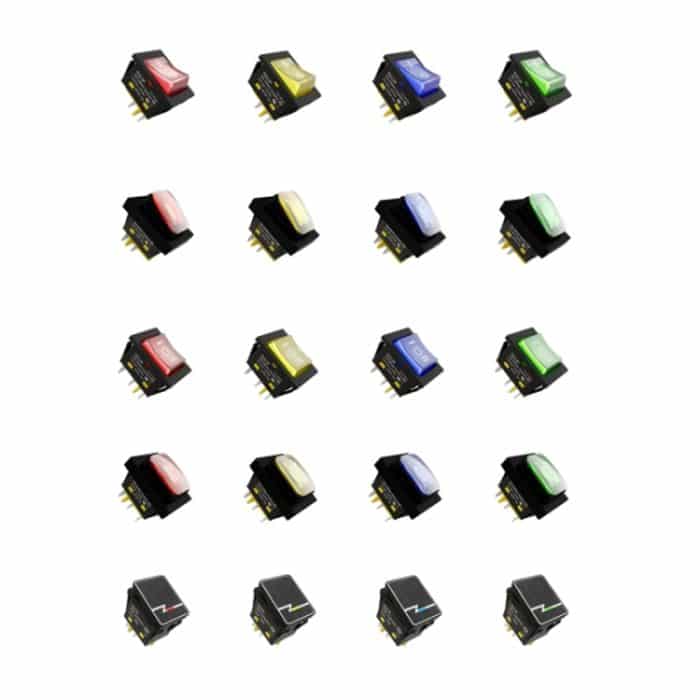 FILM 220V 30A Split Staubdicht Boot-typ Schalter Mit Licht, No Waterproof 4 Pin 2 Gear Red Light, No Waterproof 4 Pin 2 Gear Yellow Light, No Waterproof 4 Pin 2 Gear Blue Light, No Waterproof 4 Pin 2 Gear Green Light, Waterproof 4 Pin 2 Gear Red Light... – Bild 2