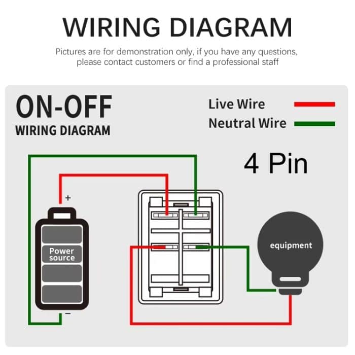 FILM 220V 30A Split Staubdicht Boot-typ Schalter Mit Licht, No Waterproof 4 Pin 2 Gear Red Light, No Waterproof 4 Pin 2 Gear Yellow Light, No Waterproof 4 Pin 2 Gear Blue Light, No Waterproof 4 Pin 2 Gear Green Light, Waterproof 4 Pin 2 Gear Red Light... – Bild 13