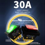 FILM 220V 30A Split Staubdicht Boot-typ Schalter Mit Licht, No Waterproof 4 Pin 2 Gear Red Light, No Waterproof 4 Pin 2 Gear Yellow Light, No Waterproof 4 Pin 2 Gear Blue Light, No Waterproof 4 Pin 2 Gear Green Light, Waterproof 4 Pin 2 Gear Red Light... – Bild 3