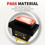 FILM 220V 30A Split Staubdicht Boot-typ Schalter Mit Licht, No Waterproof 4 Pin 2 Gear Red Light, No Waterproof 4 Pin 2 Gear Yellow Light, No Waterproof 4 Pin 2 Gear Blue Light, No Waterproof 4 Pin 2 Gear Green Light, Waterproof 4 Pin 2 Gear Red Light... – Bild 4