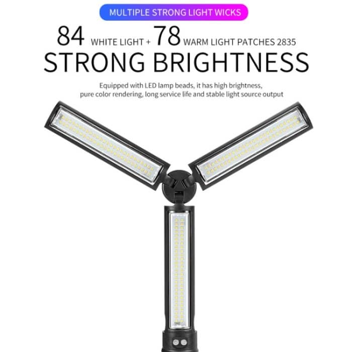 LED Faltbare Überholung Licht Mit Stand USB Aufladbare Auto Reparatur Tragbare Arbeits, E-SMARTER D37 – Bild 8