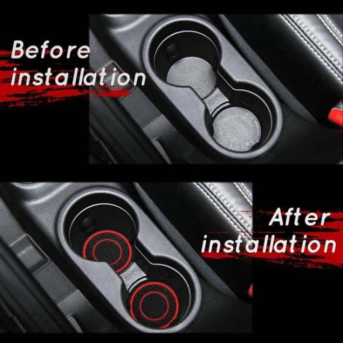 2 teile/satz Universal Auto Center Control Anti-Rutsch Staubdicht Untersetzer – Bild 6