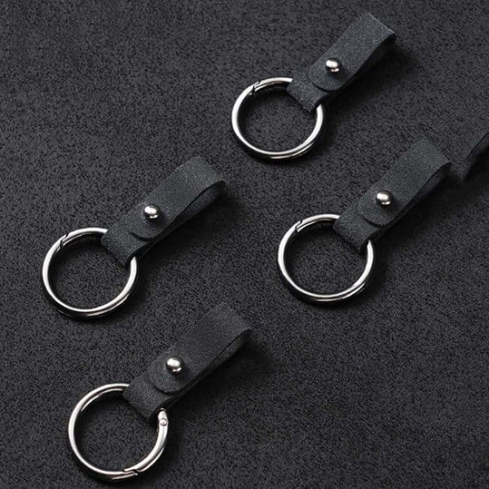 2 stücke Einfache Universal Auto Keychain Metall Frühling Ring DIY Anhänger Dekorationen – Bild 2