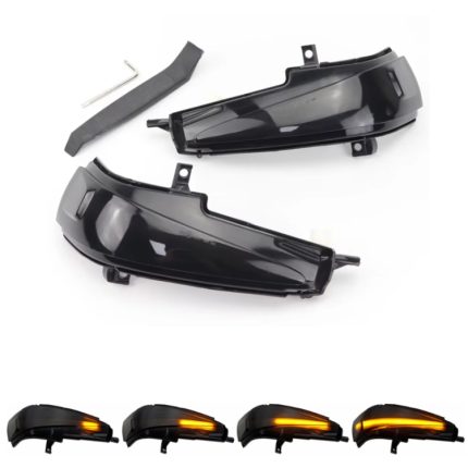Für Honda Civic MK8 Auto Dynamische LED Wasser Fluss Blinker Rückspiegel Lichter, Yellow Light, Blue Yellow Light