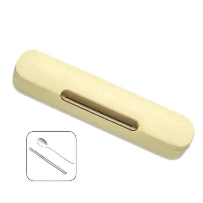 TBD0605545101A.jpg Tragbares Besteckset mit Löffel, Essstäbchen und Aufbewahrungsbox für Studenten, Büroangestellte und Camping – Bild 1