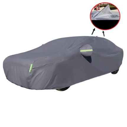 Limousine Auto EVA Plus Samt Verdickt Wärmedämmung Sonnenschutz Mit Haifischflosse, M 4.5x1.7x1.4m, L 4.6x1.70x1.45m, L+ 4.75x1.75x1.5m, XL 4.9x1.8x1.5m, XL+ 5.1x1.8x1.5m, XXL 5.5x2.0x1.5m
