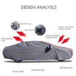 Limousine Auto EVA Plus Samt Verdickt Wärmedämmung Sonnenschutz Mit Haifischflosse, M 4.5x1.7x1.4m, L 4.6x1.70x1.45m, L+ 4.75x1.75x1.5m, XL 4.9x1.8x1.5m, XL+ 5.1x1.8x1.5m, XXL 5.5x2.0x1.5m – Bild 3