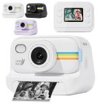 2,0-Zoll-LED-Blitz 1080P HD Aufnahme Fotodruckkamera mit 3-Rollen-Papier, White, White+32G, Black, Black+32G, Purple+32G, Purple – Bild 2
