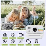 2,0-Zoll-LED-Blitz 1080P HD Aufnahme Fotodruckkamera mit 3-Rollen-Papier, White, White+32G, Black, Black+32G, Purple+32G, Purple – Bild 4