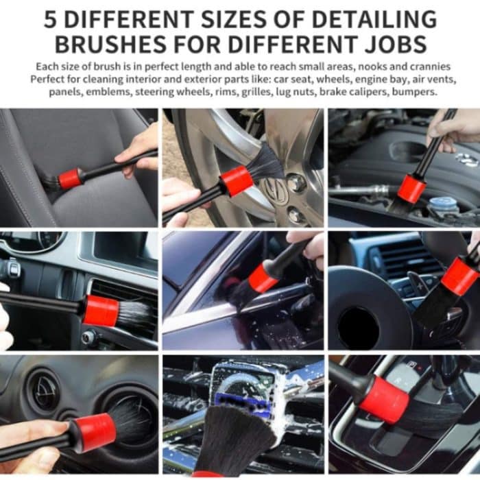11 teile/satz Auto Waschen Reinigung Lücke Detail Kurzen Griff Pinsel – Bild 6
