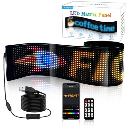 LED-Flexibler Bildschirm für Werbung im Großbildschirm unterstützt APP-Bluetooth-Steuerung, 35.4 x 7.6 Inch USB, 52.4 x 7.6 Inch US Plug, 69.4 x 7.6 Inch US Plug