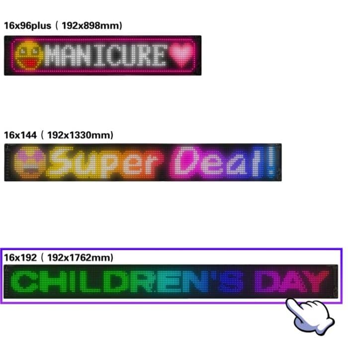 LED-Flexibler Bildschirm für Werbung im Großbildschirm unterstützt APP-Bluetooth-Steuerung, 35.4 x 7.6 Inch USB, 52.4 x 7.6 Inch US Plug, 69.4  x 7.6 Inch US Plug – Bild 3