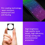 LED-Flexibler Bildschirm für Werbung im Großbildschirm unterstützt APP-Bluetooth-Steuerung, 35.4 x 7.6 Inch USB, 52.4 x 7.6 Inch US Plug, 69.4  x 7.6 Inch US Plug – Bild 4