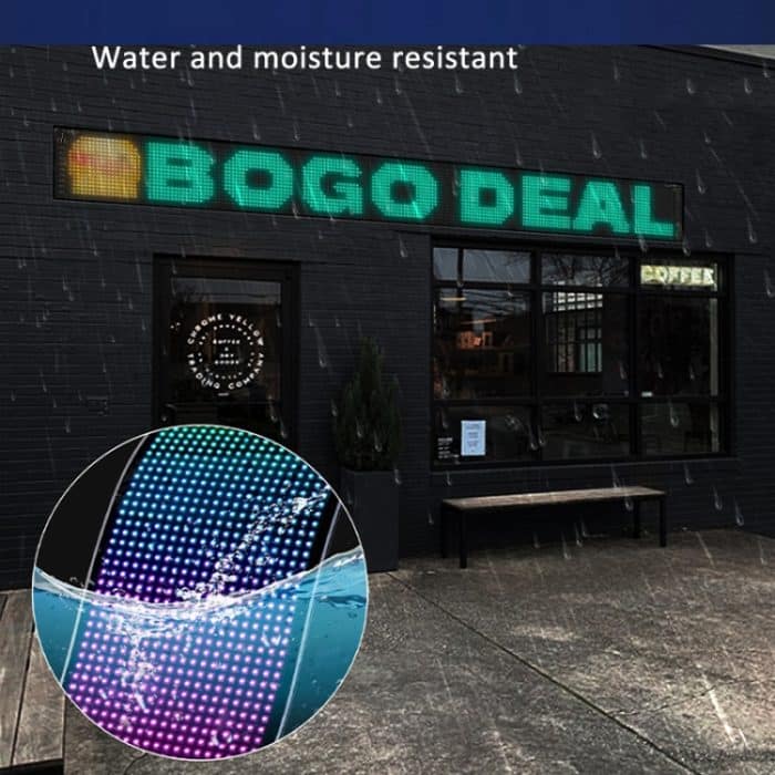 LED-Flexibler Bildschirm für Werbung im Großbildschirm unterstützt APP-Bluetooth-Steuerung, 35.4 x 7.6 Inch USB, 52.4 x 7.6 Inch US Plug, 69.4  x 7.6 Inch US Plug – Bild 5