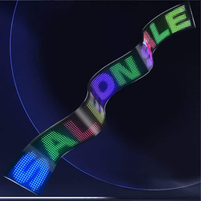 LED-Flexibler Bildschirm für Werbung im Großbildschirm unterstützt APP-Bluetooth-Steuerung, 35.4 x 7.6 Inch USB, 52.4 x 7.6 Inch US Plug, 69.4  x 7.6 Inch US Plug – Bild 7