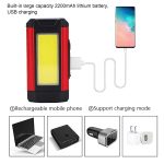 E-SMARTER K011 Fahrrad-LED-Lampe, wiederaufladbar über USB, COB-Fahrradlicht, helle Taschenlampe – Bild 12