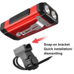 E-SMARTER K011 Fahrrad-LED-Lampe, wiederaufladbar über USB, COB-Fahrradlicht, helle Taschenlampe – Bild 13