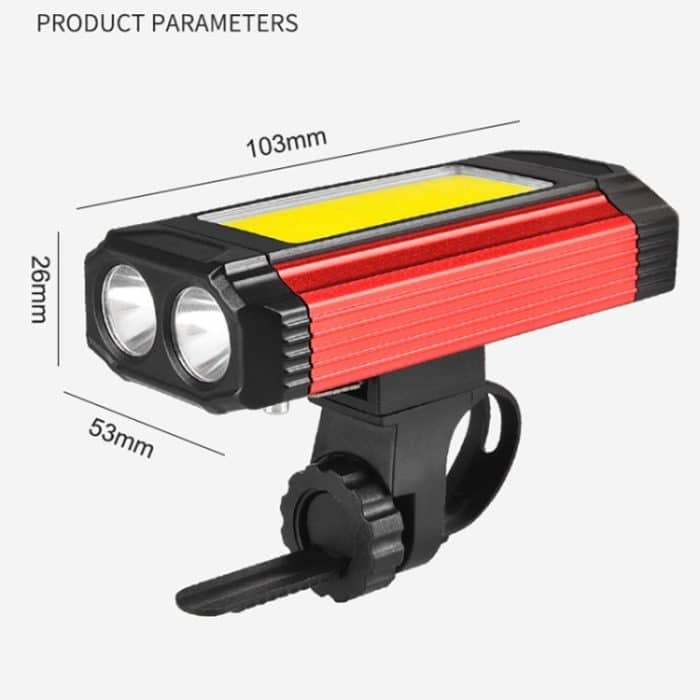 E-SMARTER K011 Fahrrad-LED-Lampe, wiederaufladbar über USB, COB-Fahrradlicht, helle Taschenlampe – Bild 14