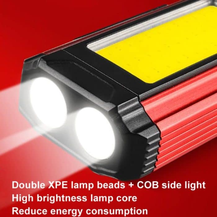 E-SMARTER K011 Fahrrad-LED-Lampe, wiederaufladbar über USB, COB-Fahrradlicht, helle Taschenlampe – Bild 4