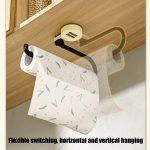 Wand-montiert Saugnapf Rolle Tissue Halter Lagerung Haken Für Frischhaltefolie Lappen Und Handtuch – Bild 4