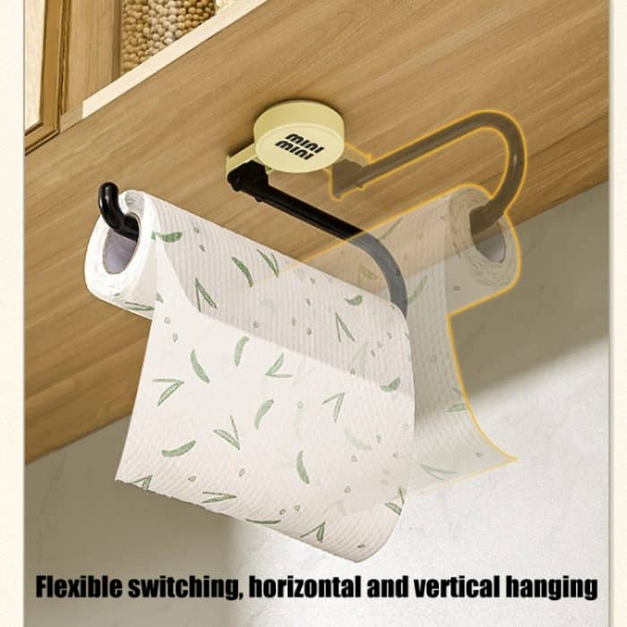 Wand-montiert Saugnapf Rolle Tissue Halter Lagerung Haken Für Frischhaltefolie Lappen Und Handtuch – Bild 4