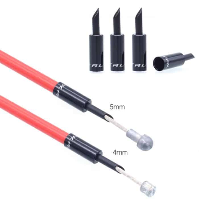 TRLREQ 4 Stück Fahrrad-Rattenschwanz-Bremsleitungsverlängerungskappe, 5mm Brake Cap, 4mm Shift Cap – Bild 2