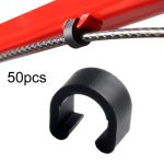 50 stücke Fahrrad Bremse Schalthebel Kabel Rohr Befestigung Kunststoff C-förmigen Schnalle