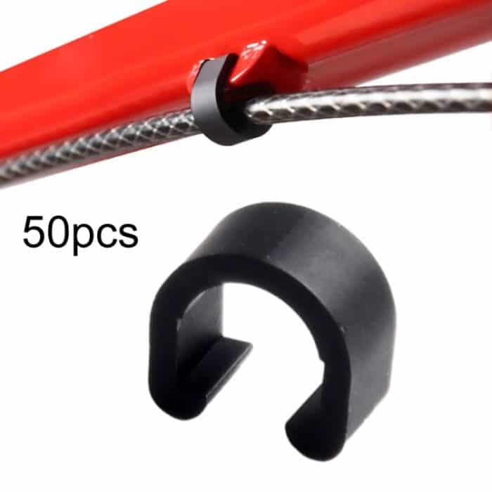 50 stücke Fahrrad Bremse Schalthebel Kabel Rohr Befestigung Kunststoff C-förmigen Schnalle – Bild 1