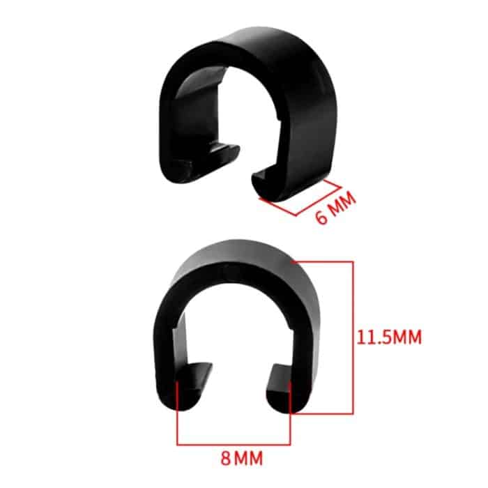 50 stücke Fahrrad Bremse Schalthebel Kabel Rohr Befestigung Kunststoff C-förmigen Schnalle – Bild 4