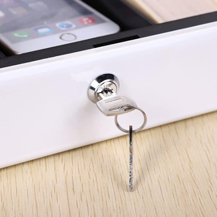 200x160x90mm Tragbarer feuerfester Safe Home Storage Eisenbox mit Schlossschlüssel – Bild 4